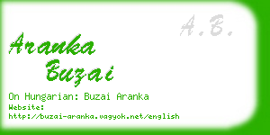 aranka buzai business card